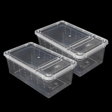 아쿠아비 플러스 파충류 도마뱀 사육장, 투명, 2개