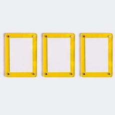 Souplace 壓克力相框冰箱磁鐵 S261-0198YTY 3入, 黃色