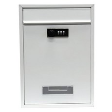 Maranatha 防水密碼壁掛式鐵製信箱, 白色