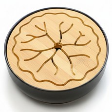 쿠쏘 대나무 물받이 차판 티타임 트레이 A타입 25 x 25 cm, 우드, 1개