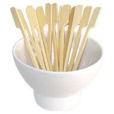 블룸엣홈 손잡이형 대나무 꼬지 과일 디저트 스틱 12cm, 1개, 100개입