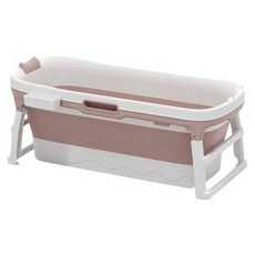 小麥購物 加厚成人折疊泡澡桶 無蓋款 K103, 蘋果粉, 1個