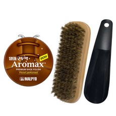 꼬비 말표 캔구두약 40g + 돈모 구두솔 70g + 구두주걱 8g 세트