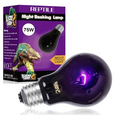 LUCKY HERP 夜間聚光UVA爬蟲燈 75W, 混合色, 1個
