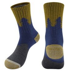 오버코드 도톰한 울 사이클링 등산 스포츠 양말 BRP3246, 블루그린, 1개