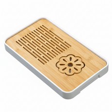 Kusso 竹製茶几 茶道託盤 I型 32 x 18 cm, 白色, 1個, 單品