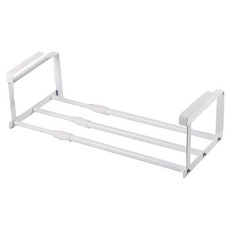 아케이바이 고급형 길이조절 선반 걸이, 화이트, 1세트