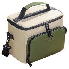 GUNU 保溫保冷上班族防水三層便當袋, 卡其色, 1個