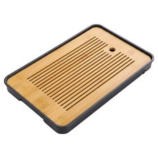 Kusso 竹製瀝水茶盤 下午茶托盤 36 x 24 cm, J型, 1個, 單品
