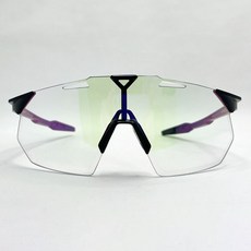 100% 運動太陽眼鏡 Hypercraft SQ 60001-0000, 亮黑色 + 紫色鏡面變色光致變色鏡片(60001-00006), 1個