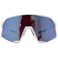 100% 運動太陽眼鏡 S3, 霧面白色 + Hyper Blue 多層鏡面鏡片(60005-00006), 1個