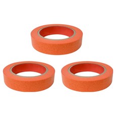 월드크린 카바링 마스킹 테이프 오렌지 24mm x 40m, 3개
