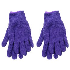 KOVIRA 두툼한 화초 청소 먼지 제거 장갑 양손착용 세트 23 x 12 cm, 다크퍼플, 2세트