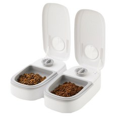 DING DONG PET 寵物定時自動餵食器 雙碗, 700ml, 灰色