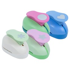 大型造型打洞機 隨機出貨, 4個, 圓形, 星星, 愛心, 雪花