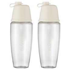 Blubar 附刻度Tritan寬口蓋搖搖杯, 奶油米色, 2個, 350ml