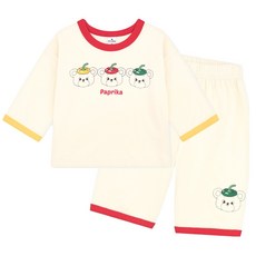 MilkBaby 파프리카 트리오 7부 라운지웨어 세트
