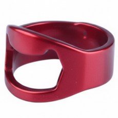 비레보 맥주병 스테인레스 손가락 링 오프너 22mm, 레드, 1개