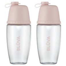 Bluba 附刻度Tritan寬蓋搖搖杯, 裸粉色, 2個, 350ml