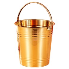 코다치프 다용도 디피 전시 술 아이스버킷 골드 20cm 핸드, 1개, 4L