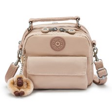 kipling 拉鍊兩用側背後背包/背提包 PUCK KPK082498MC10OS, 溫柔淡雅奶茶色