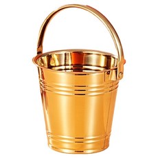 Kodachief 多用途展示酒用冰桶 金色 13cm 手把, 1個, 1L