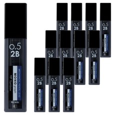 Tombow 蜻蜓牌 MONO Graph Light 自動鉛筆芯 2B 標準, 12個, 0.5mm