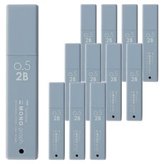 Tombow 蜻蜓牌 MONO Graph Light 自動鉛筆芯 2B 灰藍色, 12個, 0.5mm