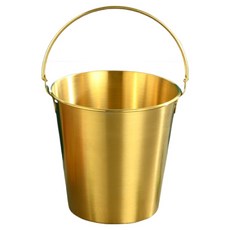 코다치프 스테인리스 파티 장식 아이스 버킷 골드 핸들포함, 1개, 1.7L
