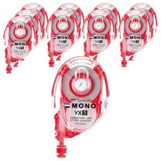 Tombow 蜻蜓牌 MONO YX 習字修正帶 5mm, 紅色, 10個
