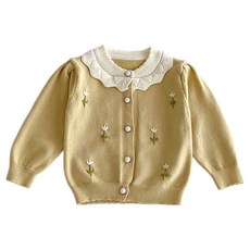 STARDOOR 嬰幼兒立體花朵領開襟衫