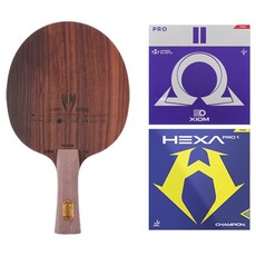 로키 키린 K10 FL 탁구라켓 + 오메가2프로 + 헥사프로1 러버 세트, 1세트