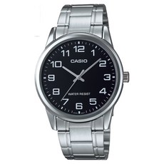 CASIO 卡西歐 男士石英金屬腕錶 MTP-V001D-1B + 電池更換券套組