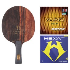 로키 키린 K9 FL 탁구라켓 + 바리오골드 + 헥사프로1 러버 세트, 1세트