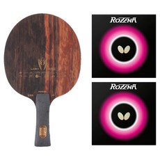 LOKI 麒麟 K9 FL 桌球拍 + Rozena 雙面膠皮套組, 1套, 單一商品