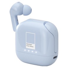 PANTONE 커널형 ENC 노이즈캔슬링 보조배터리 2000mAh 겸용 갤럭시 아이폰 호환 C타입 충전 무선 블루투스 이어폰, 오션 브리즈, PTB-05