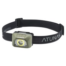 ATUNAS 歐都納 閃電頂規輕量防水頭燈 鋰電池 + 乾電池 2用 A1LIGZ02N 60.5 x 44.5 x 38.6mm, 軍綠色, 1個