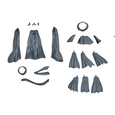 BANDAI 30MM 1/144 W-27 擴充零件套組14 圍巾斗篷 組裝模型, 1套