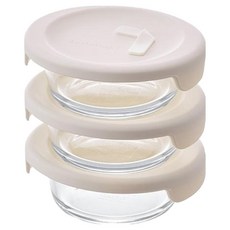 락앤락 바로한끼 내열유리 밥용기 아이보리, 3개, 350ml