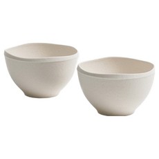 yido DOZAGI 陶瓷純圓碗馬格利酒杯, 霧面白色, 2個