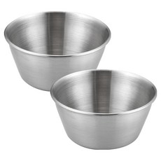 발룬피니 스텐 304 깊은 소스볼 100ml, 실버, 2개