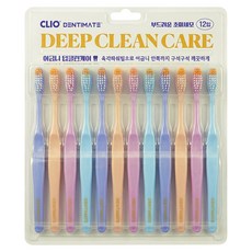 크리오 덴티메이트 딥클린케어 육각 파워팁 어금니 초미세모 칫솔 4종 x 3p 세트, 1세트