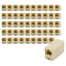soltop I型網路耦合器 RJ45 8P8C SOLTOP-8244, 象牙白, 50個