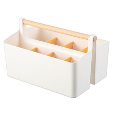 앞날창창 문구류 수납 정리함 25 x 18 x 15 cm, 오렌지, 1개