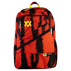 Volkl 斑馬紋歐風後揹包, 熔岩色 + 黑色 + 霓虹黃, 1個