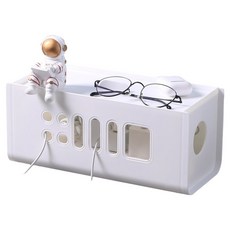 모모 다용도 멀티탭 수납 정리 케이스, 1개, 화이트