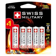스위스밀리터리 알카라인 AAA 건전지 카드형, 5개입, 1개