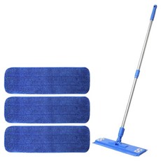 청소해결사 2단 허리편한 와이드 밀대 + 물걸레 리필 3p 세트, 1세트
