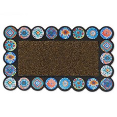 Cotton Field 棉花田傢飾 花磚玄關刮泥地墊, 發財金, 1個