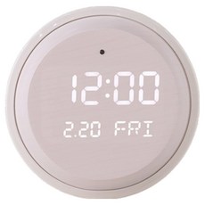 플라이토 무선 베스룸 디지털 흡착 방수 LED 시계, 화이트